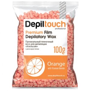Пленочный воск Премиальный «Orange», 100гр “Depiltouch”